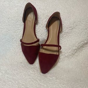 Charlotte Russe brand new burgundy flats size 8